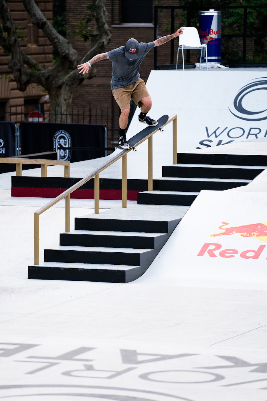 Gustavo Ribeiro crooked grind nollie flip out big rail WorldSkate WST Street RomePark 2023 Mark Dillon 13