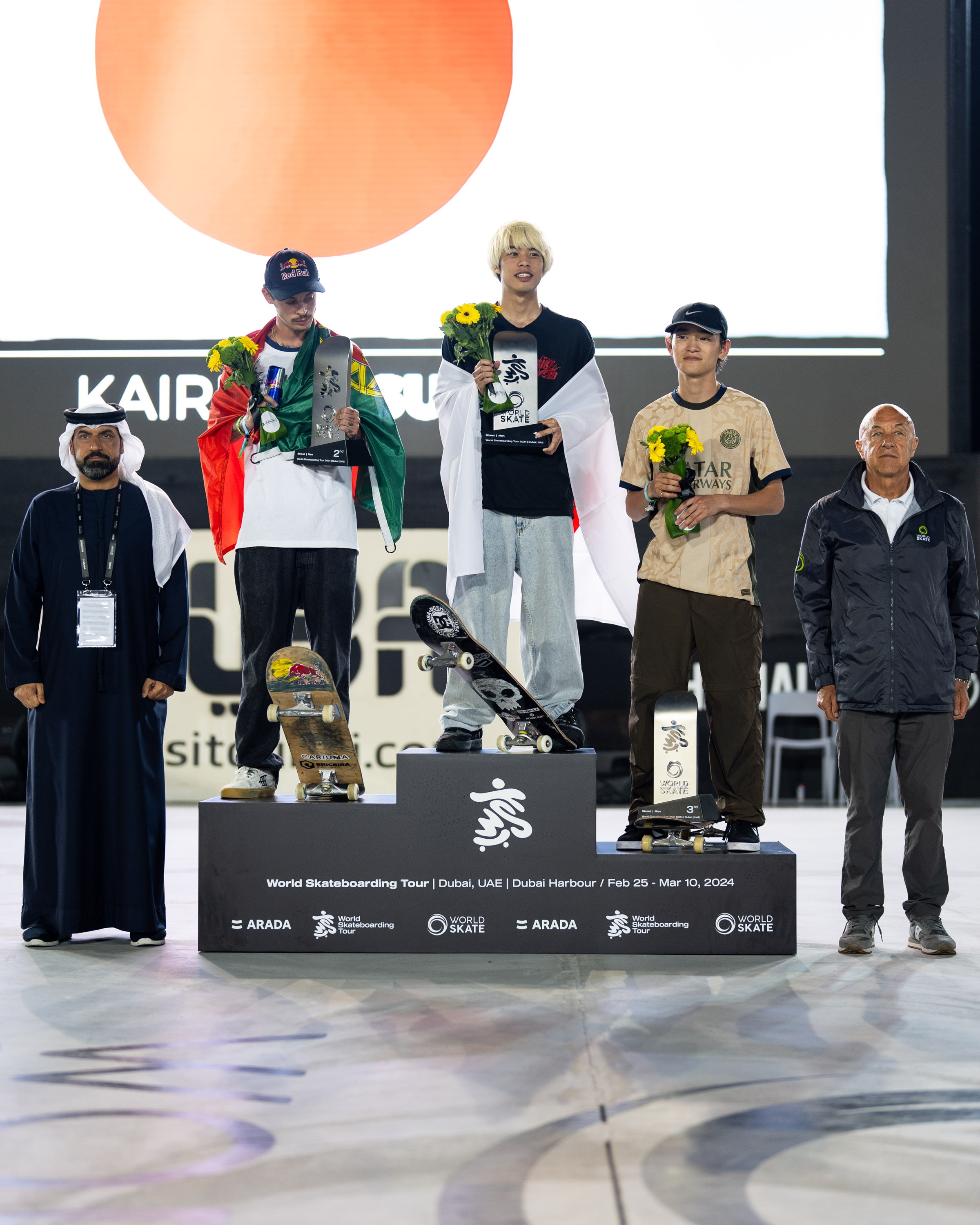 Mens Podium all winners WST Street WCH OQS Dubai Anthony Acosta 9