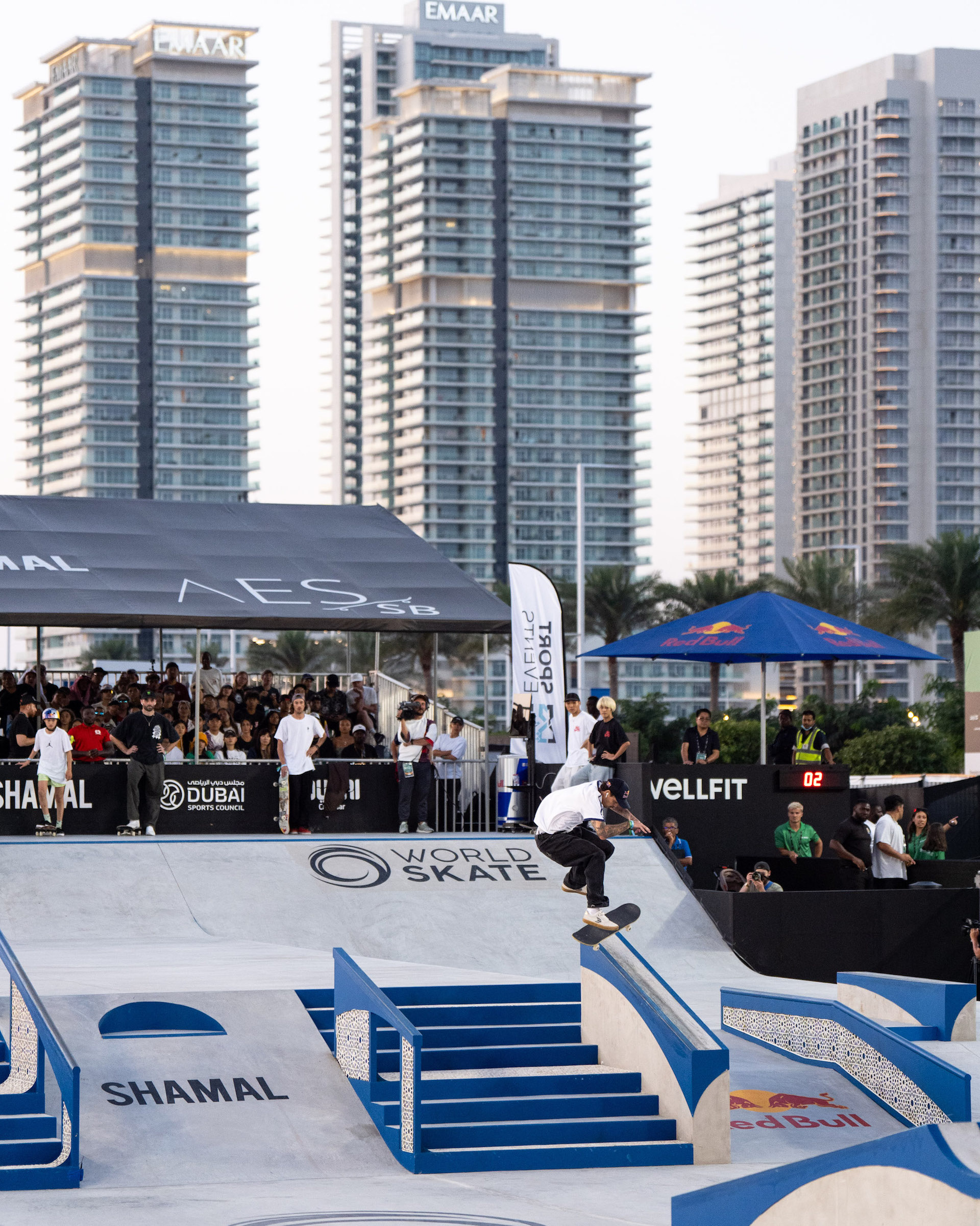 Gustavo Ribeiro 360 flip 5050 WST Street WCH OQS Dubai Anthony Acosta 9