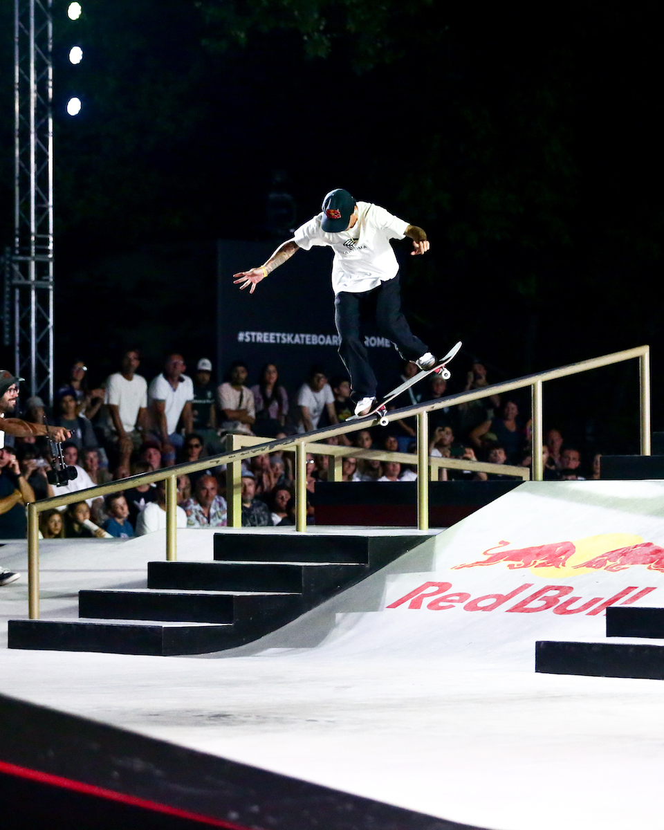 Gustavo Ribeiero crook nollie flip big rail WorldSkate WST Street RomePark 2023 Davide 4