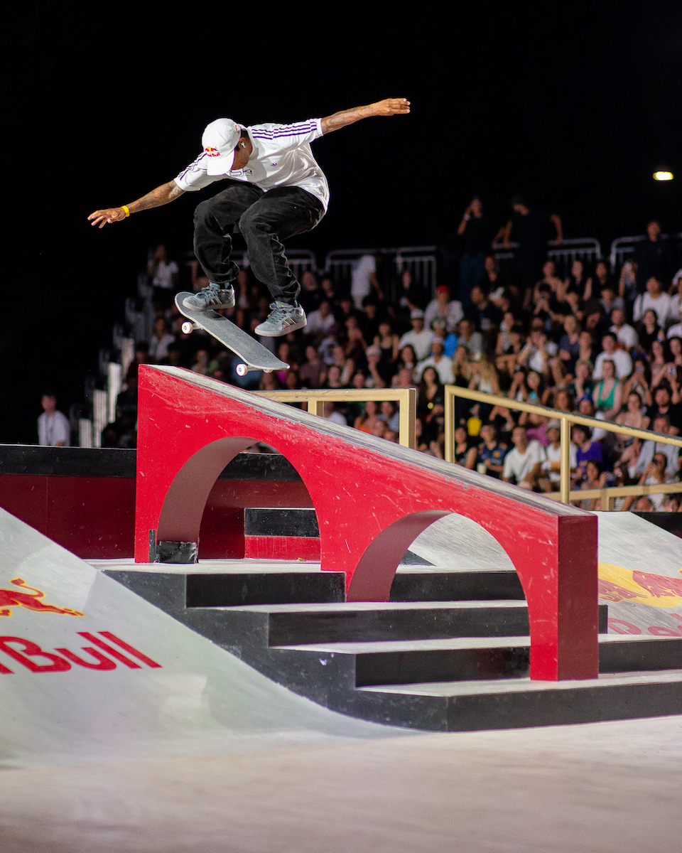 filipe gustavo switch flip backside nose grind WorldSkate WST Street RomePark 2023 Davide 2