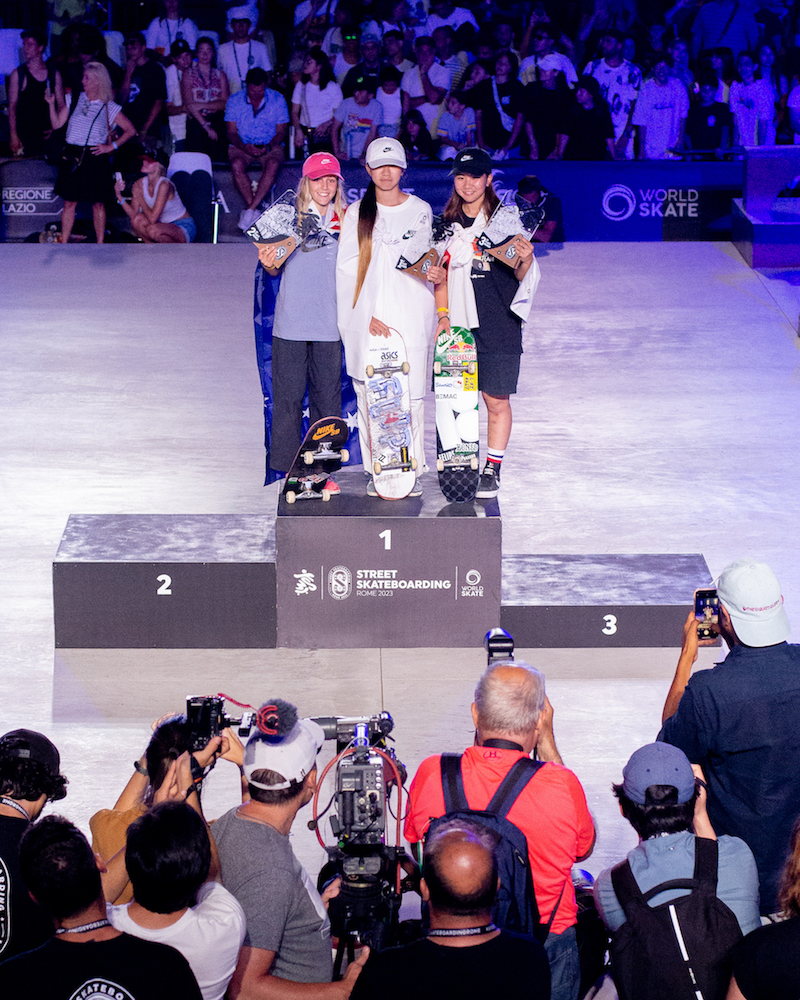 womens podium WorldSkate WST Street RomePark 2023 Jake Darwen