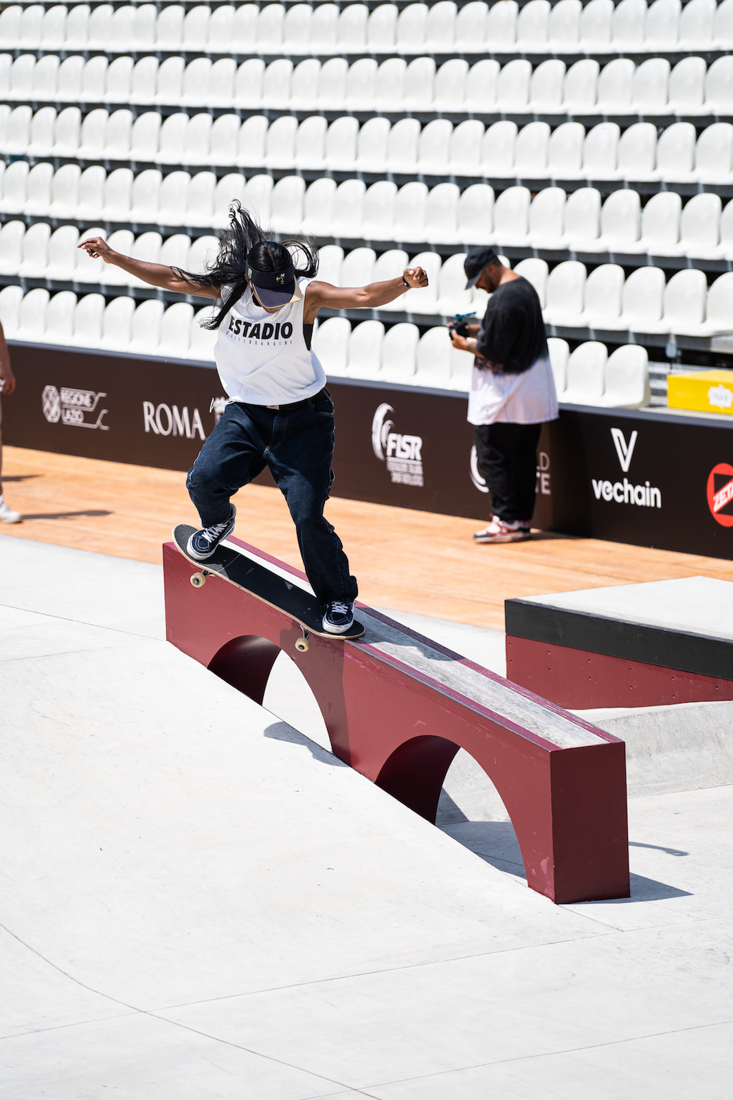 Jazmin Alvarez Crook Smaller Hubba 2 WorldSkate WST Street RomePark 2023 Mark Dillon 5