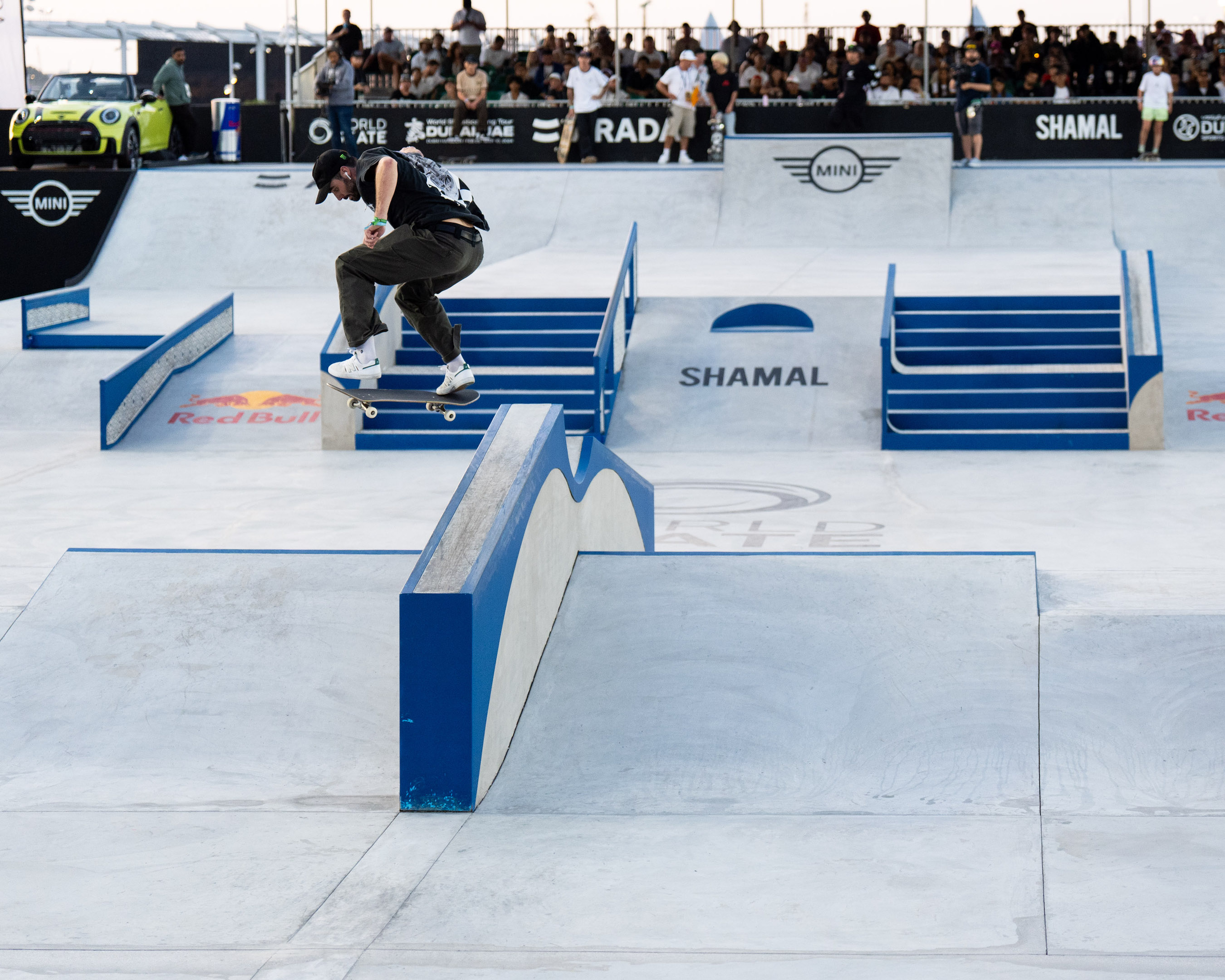 Matt Berger kicflip backside tail slide WST Street WCH OQS Dubai Anthony Acosta 5