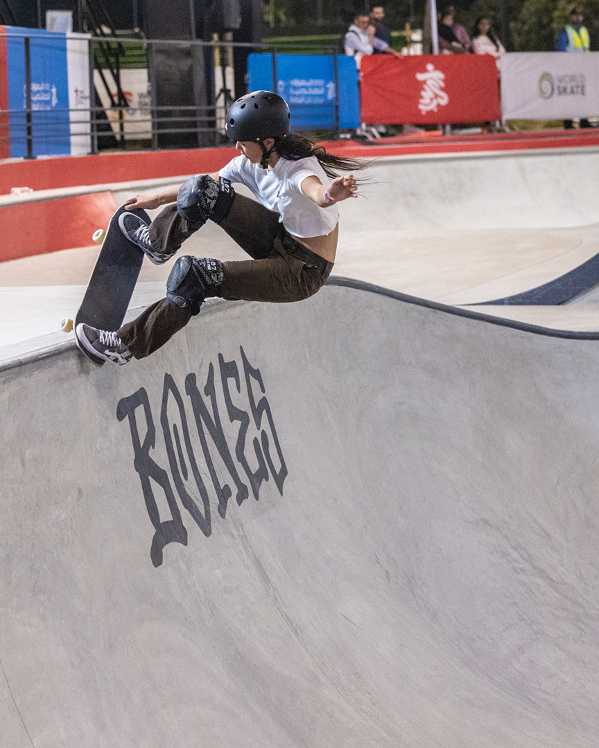 cocona hiraki frontside nosegrind 2022 wch womens park sharjah 02072023
