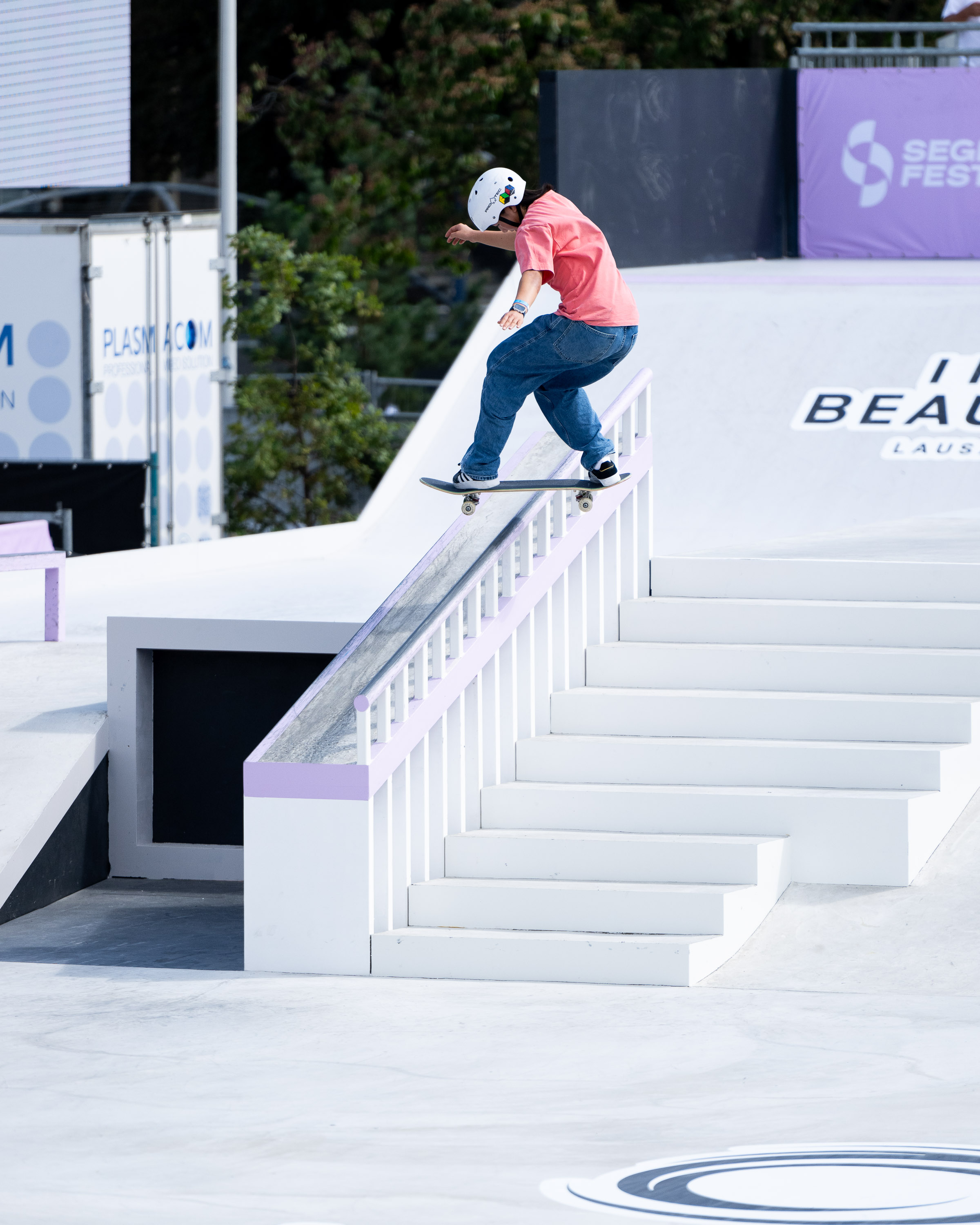 Momiji Nishiya front Board big rail 2 WorldSkate WST Street Lausanne 2023 Jake Darwen 5