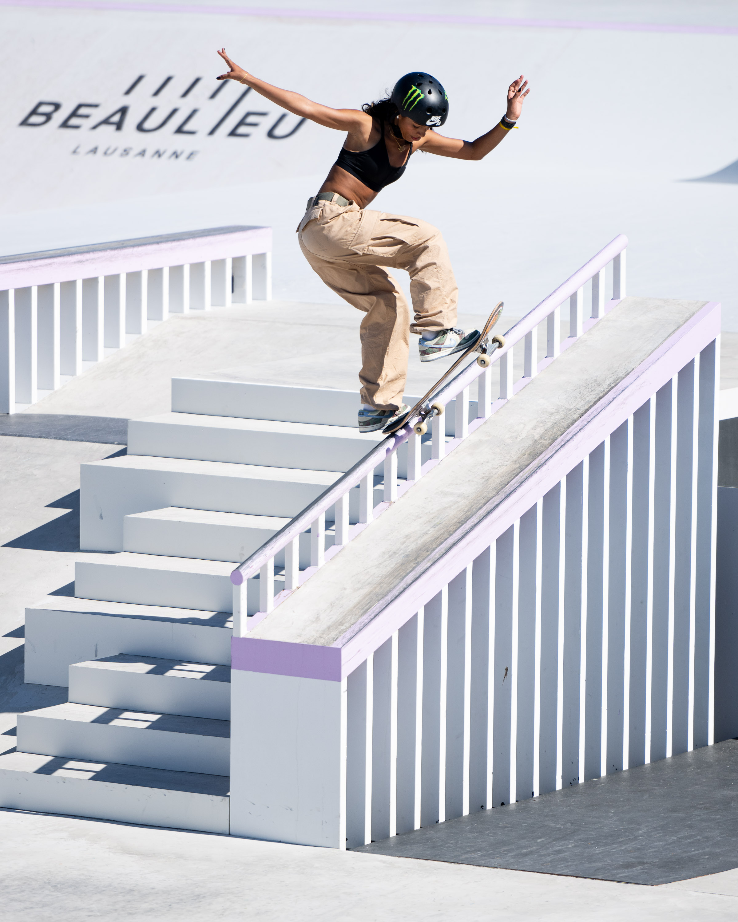 Rayssa Leal fronside blunt rail WorldSkate WST Street Lausanne 2023 Jake Darwen 17