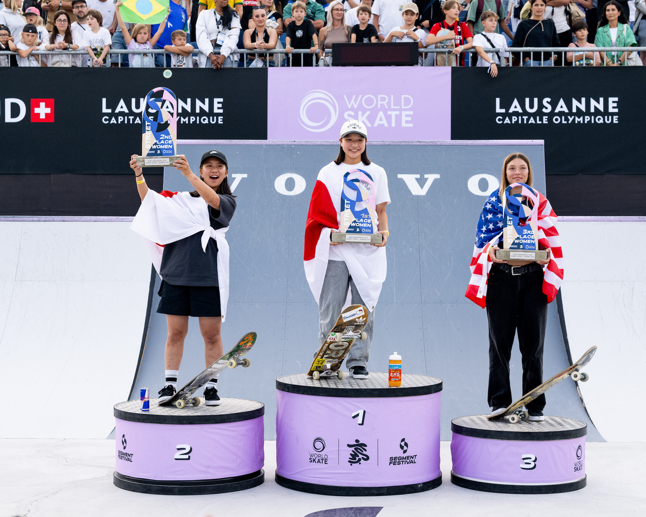 Womens podium 1 WorldSkate WST Street Lausanne 2023 Jake Darwen 3