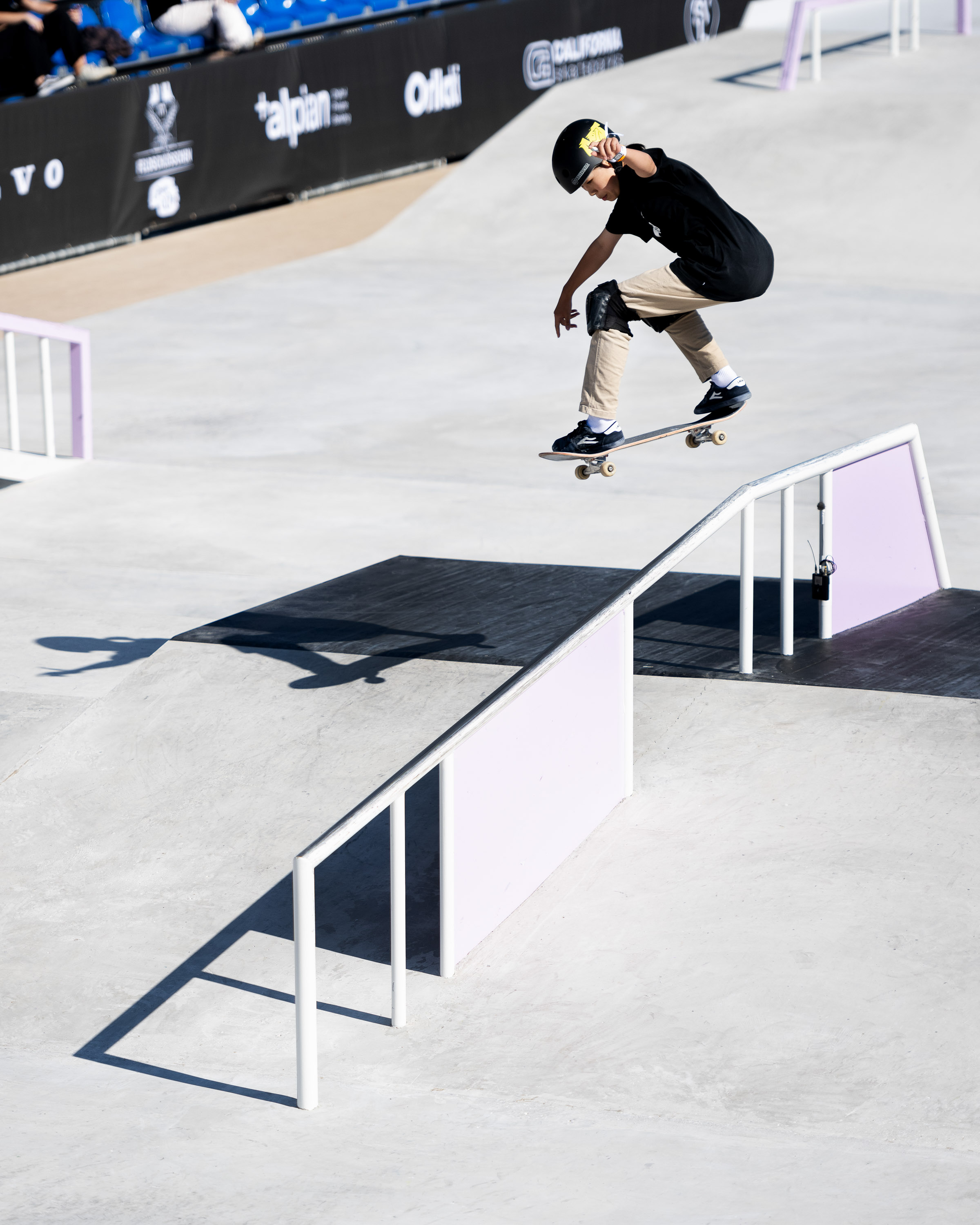 Coco Yoshizawa gap out back lip rail WorldSkate WST Street Lausanne 2023 Jake Darwen 5