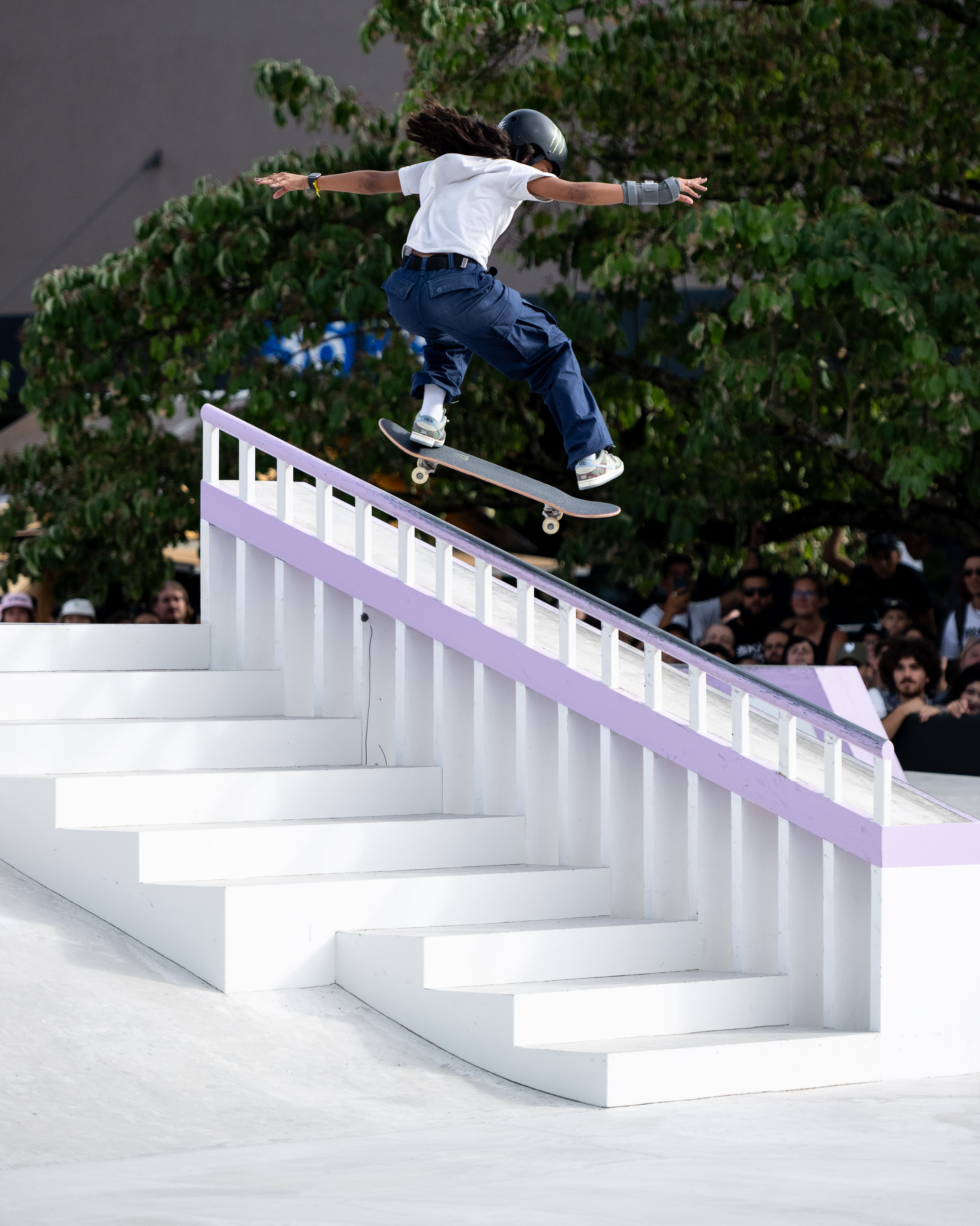 Rayssa Leal kickflip front board rail WorldSkate WST Street Lausanne 2023 Jake Darwen 2