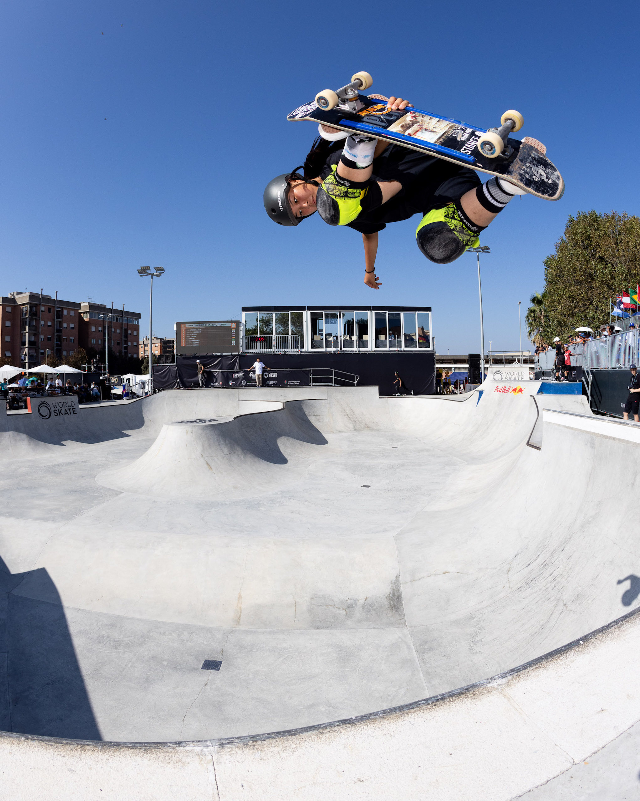 Hinano Kusaki backside air WorldSkate WST Park Ostia Roma 2023 Bryce Kanights 3