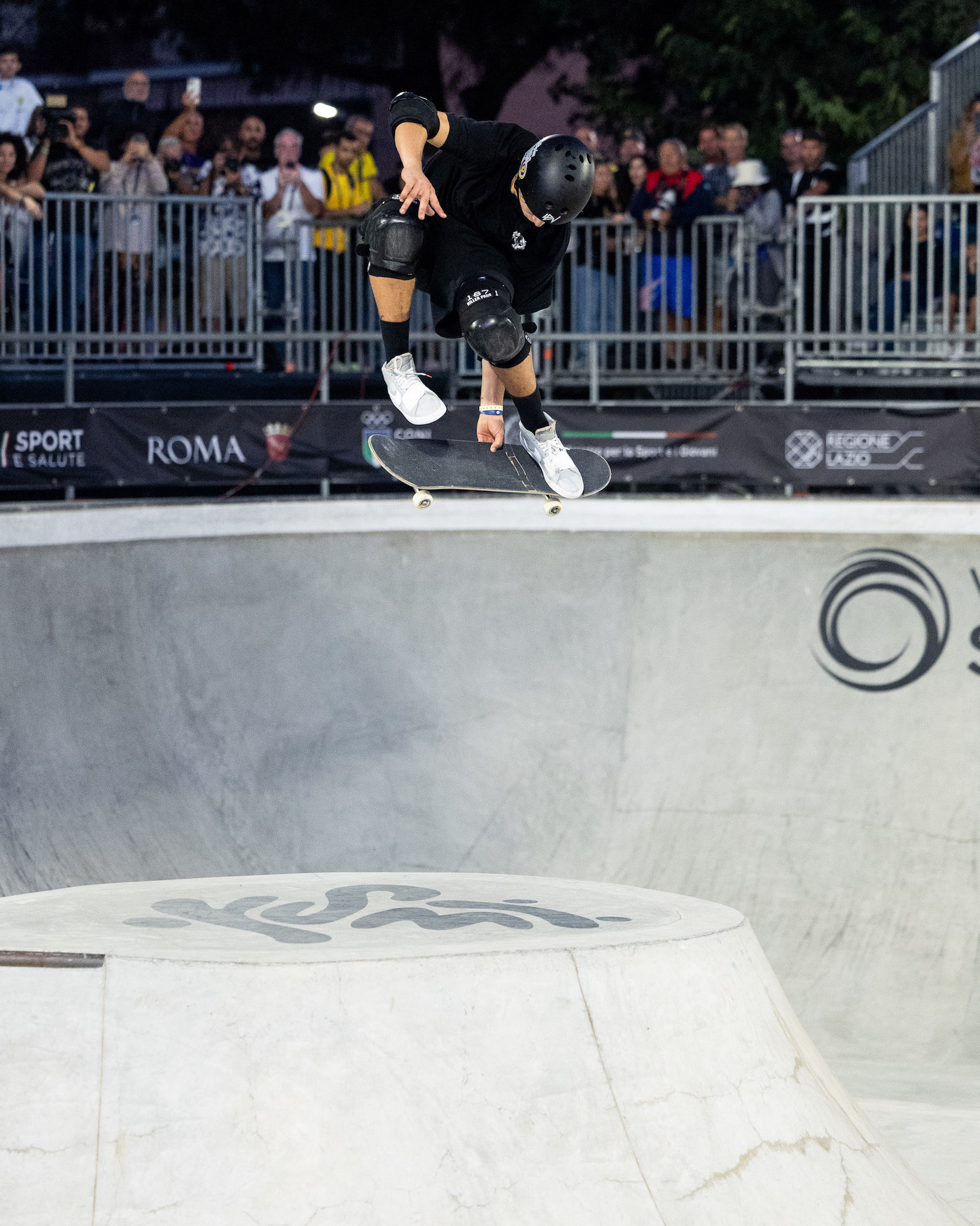 Luigi Cini kick flip stalefish WorldSkate WST Park Ostia Roma 2023 Bryce Kanights 8