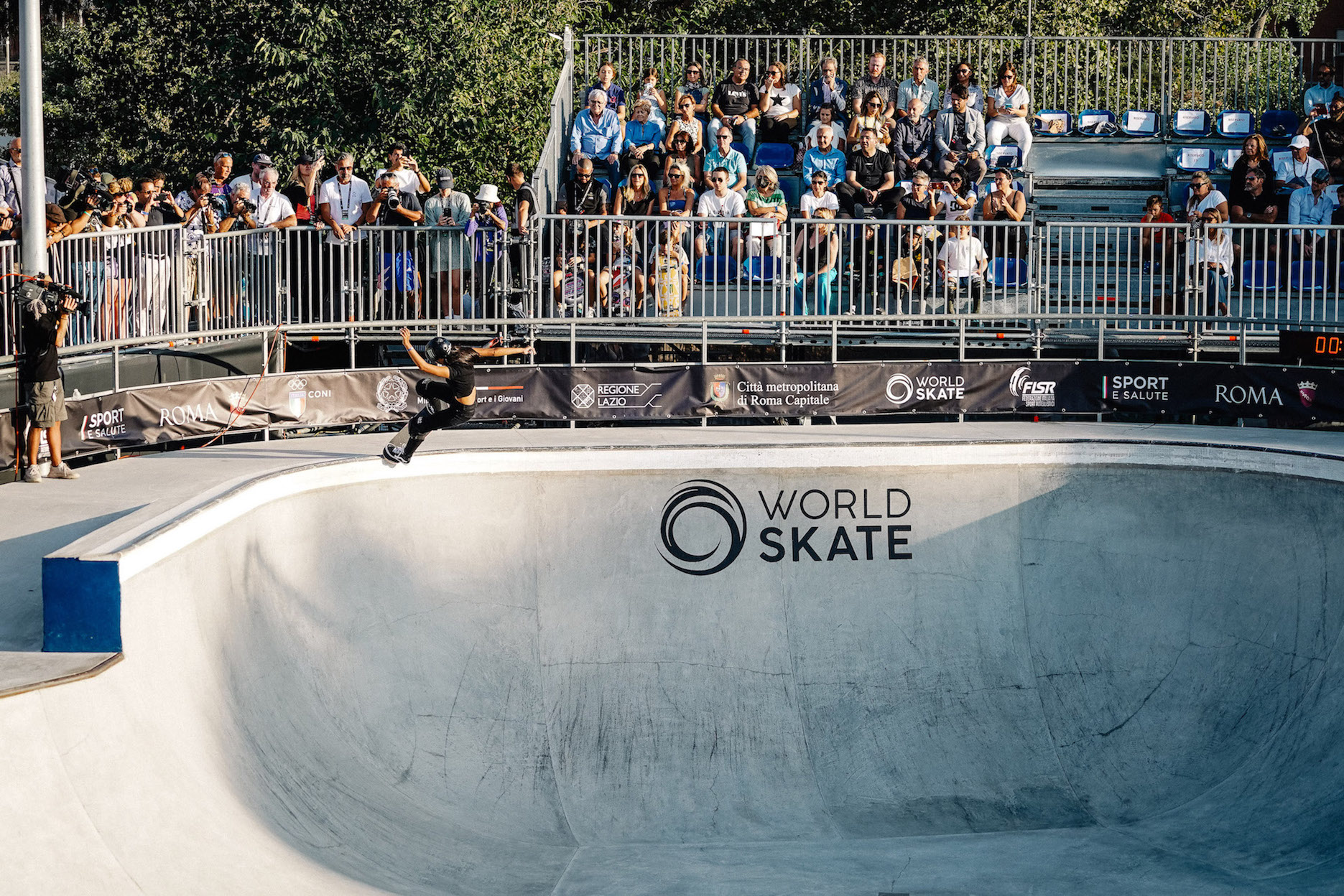 kokona Hiraki nosegrind finals WorldSkate WST Park Ostia Rome 2023 Mark Dillon 6