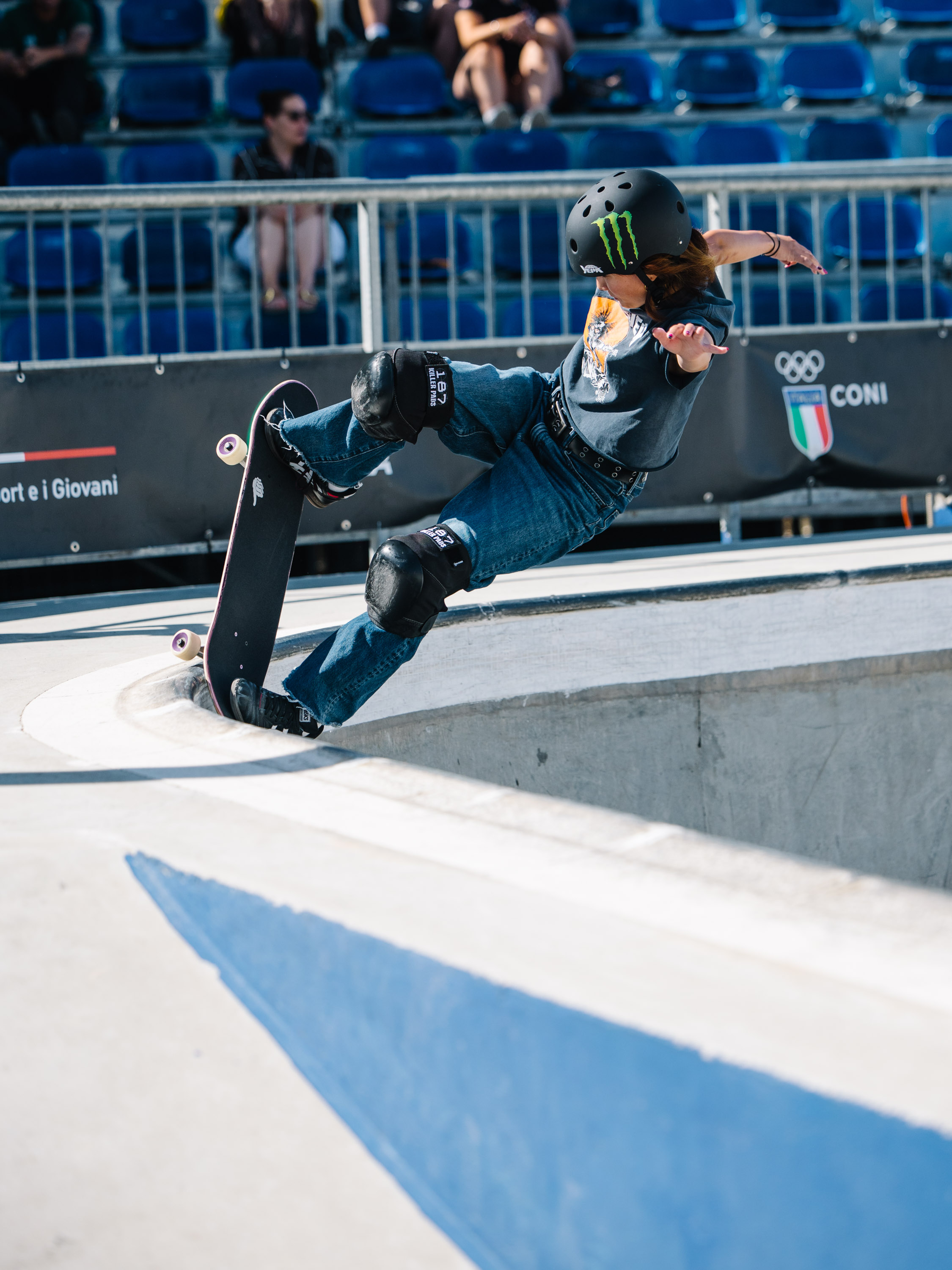 Asahi Kaihari nosegrind to lip slide wsk skateboarding world Cup Ostia 2026 Kanights 1871