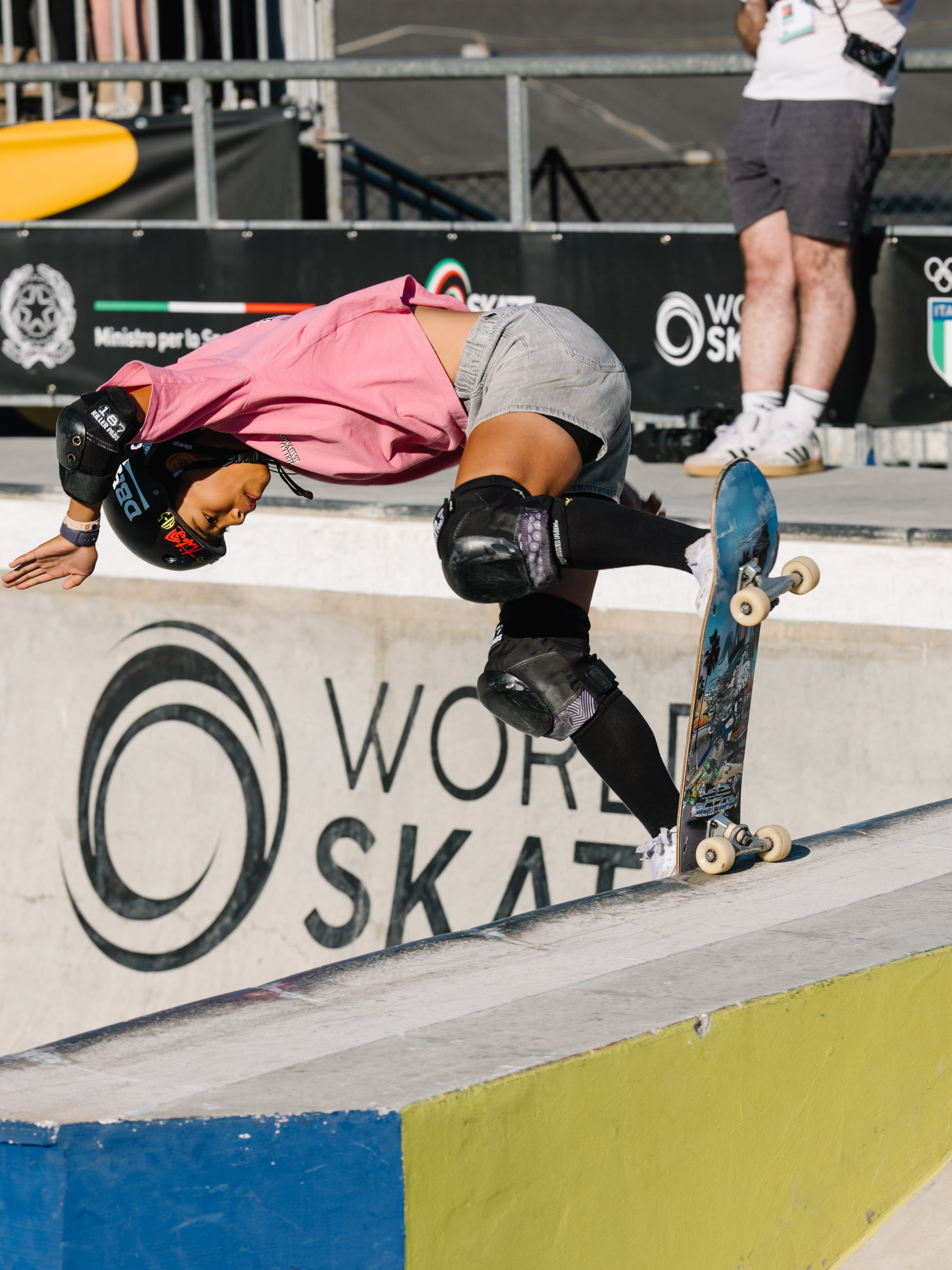Yi Fan Lin back blunt wsk skateboarding world Cup Ostia 2026 Kanights 7744