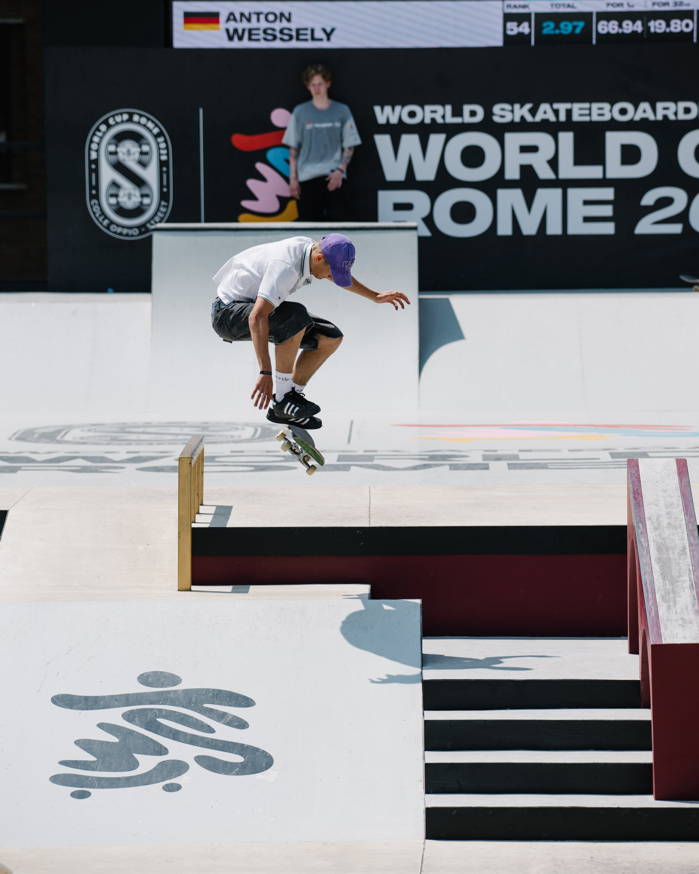 Anton Wessely kickflip WST World Cup Rome 2025 Kenji Haruta 0179