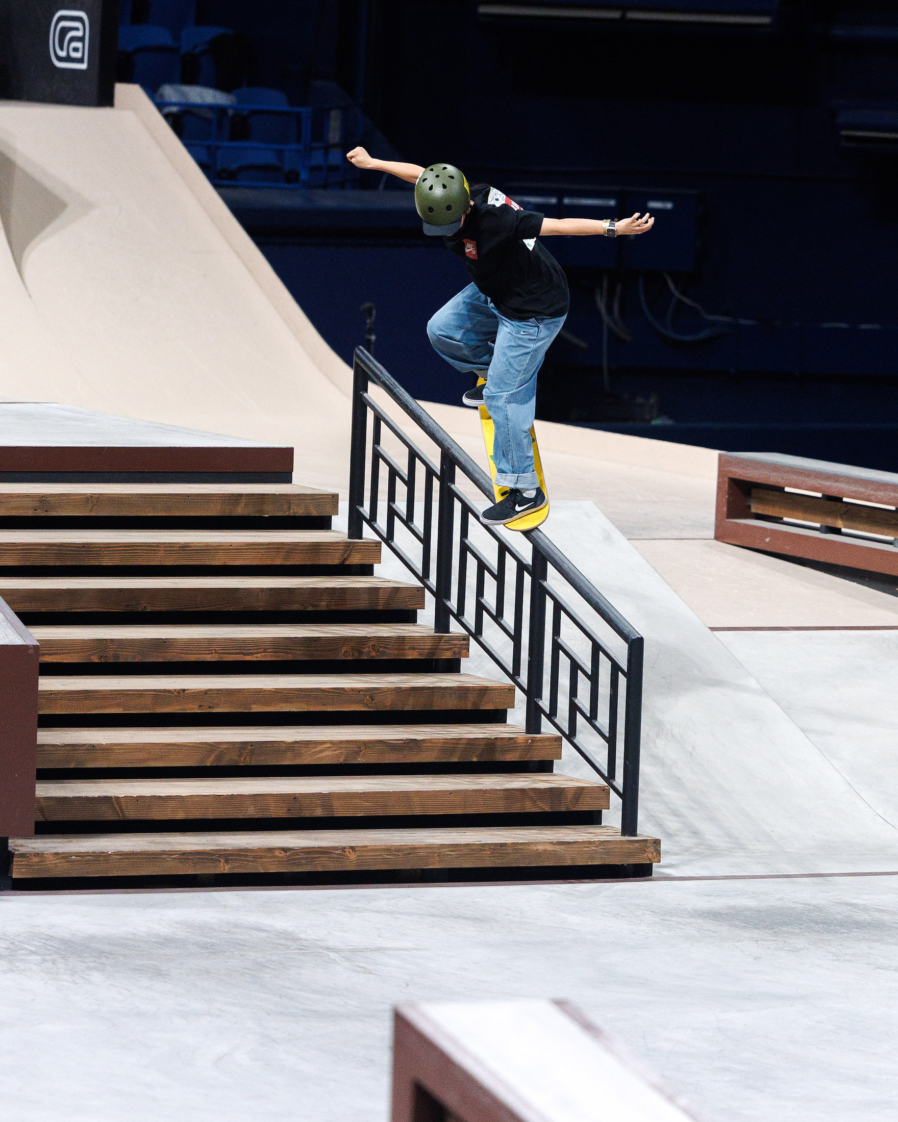 Funa Nakayama backside over crook rail finals WST Street WCH Tokyo 2023 Atiba Jefferson 28