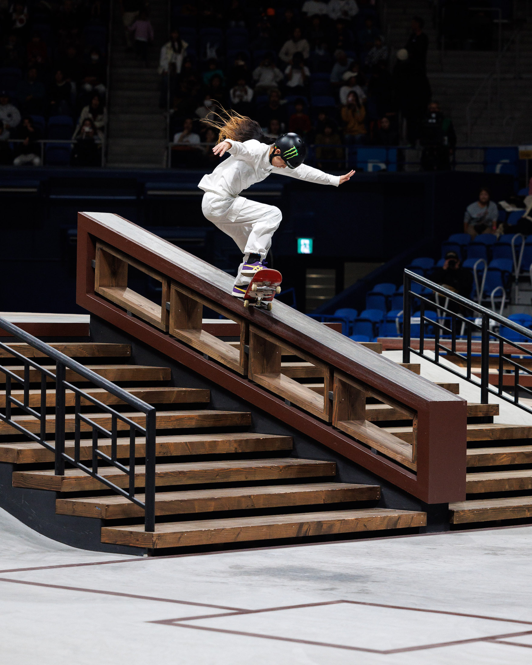 Liz Akama 180 nose grind finals WST Street WCH Tokyo 2023 Atiba Jefferson 6