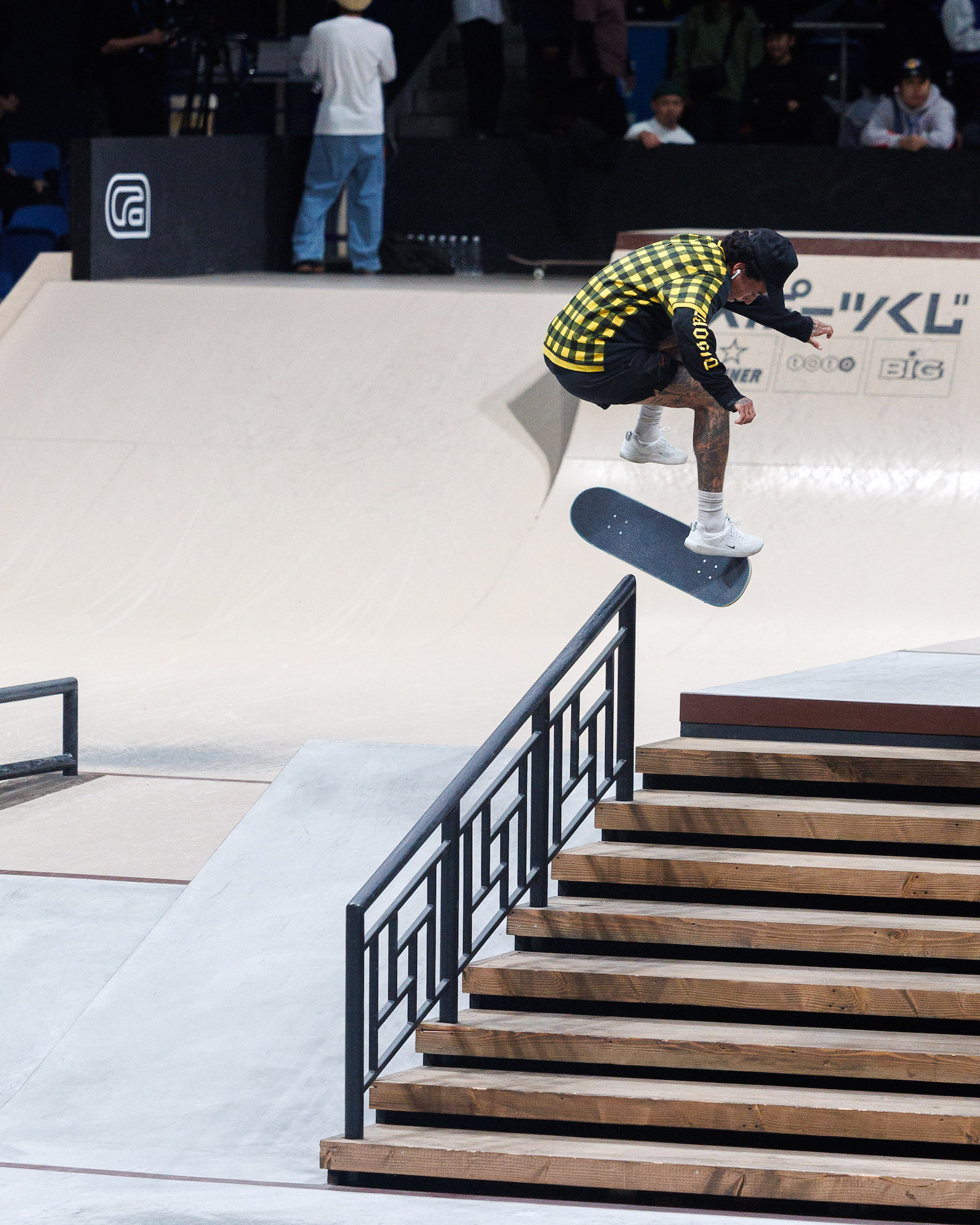 Nyjah Huston nollie heel back lip finals WST Street WCH Tokyo 2023 Atiba Jefferson 6