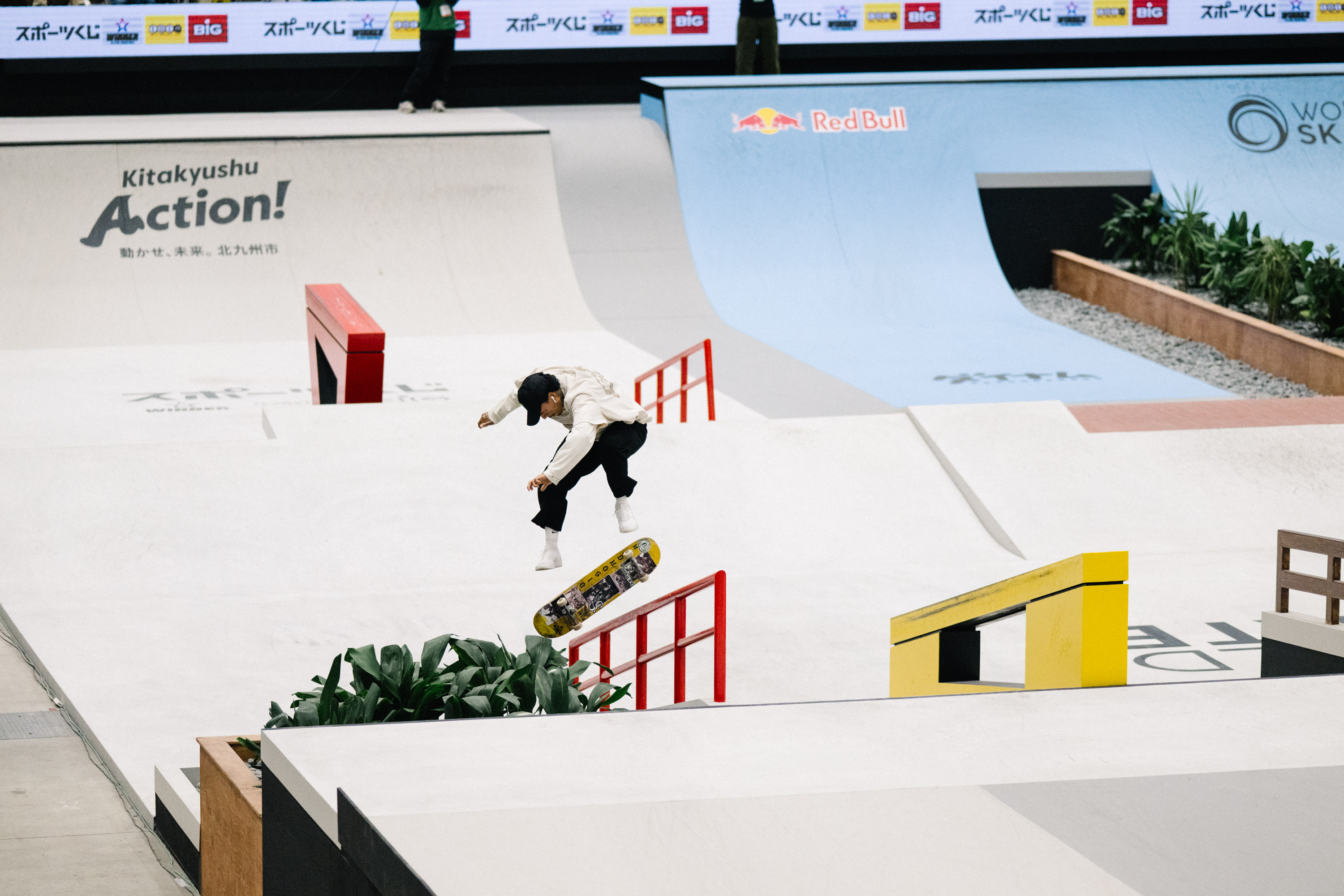 Nyjah Huston nollie back heel back lip WSK Kitakyushu 2025 Haruta